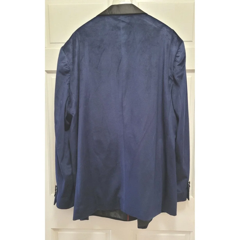 Dobell Men's Navy Blue Velvet Tuxedo Style Dinner Jacket - Size 56L - $200